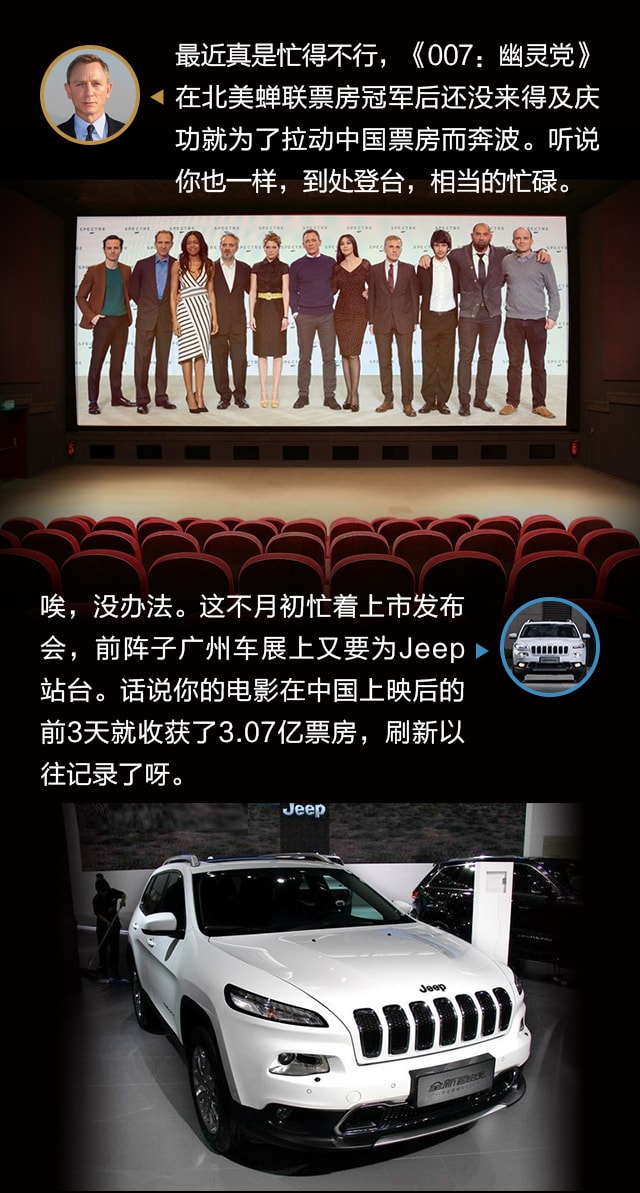 Jeep自由光与007詹姆斯·邦德聊情怀1