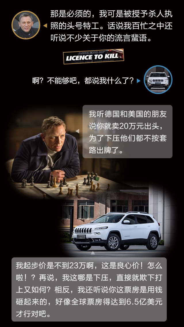 Jeep自由光与007詹姆斯·邦德聊情怀2